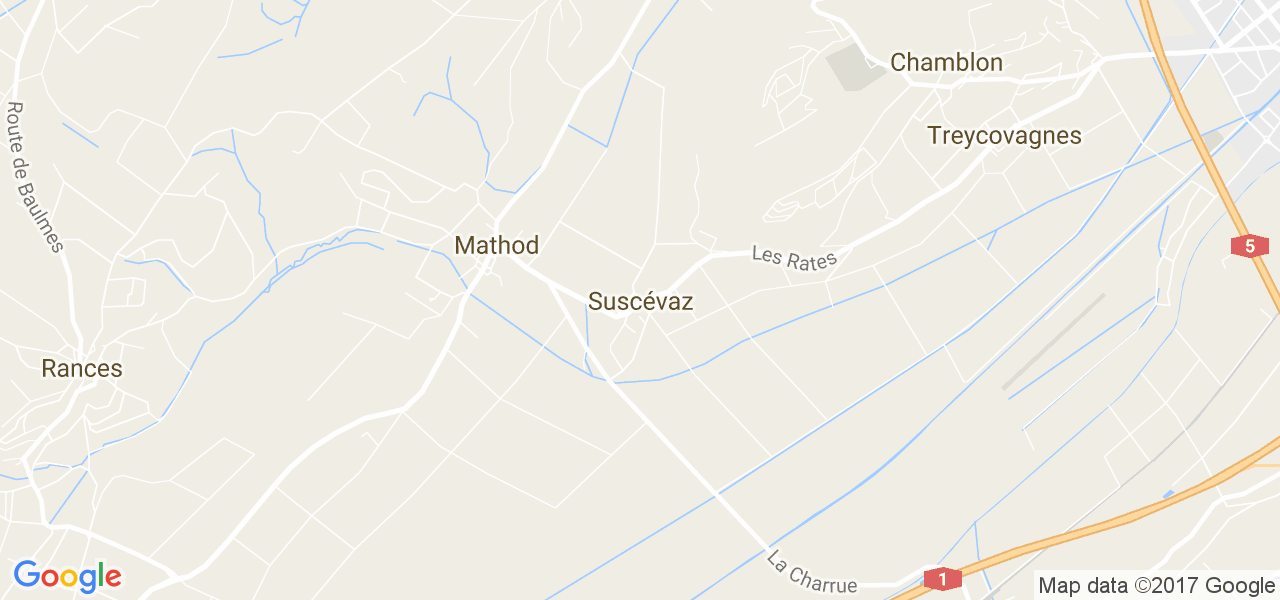 map de la ville de Suscévaz