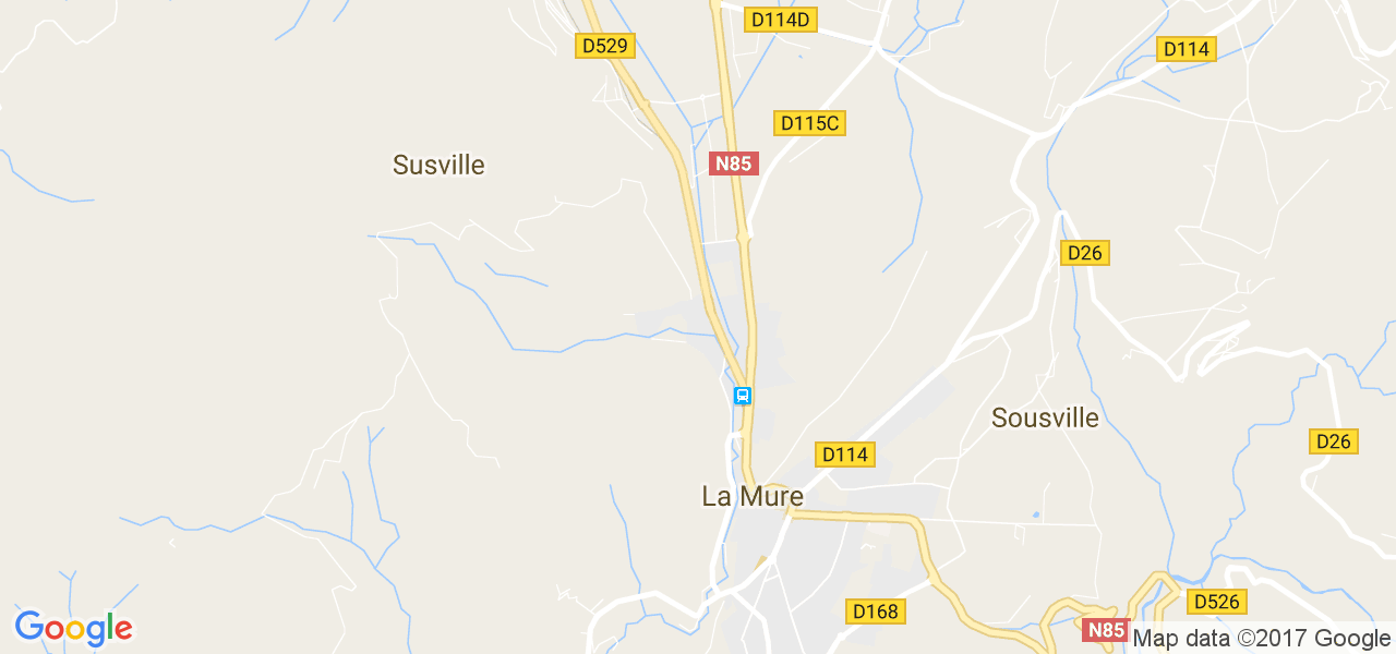 map de la ville de Susville