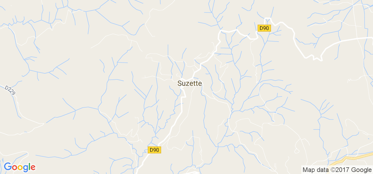 map de la ville de Suzette