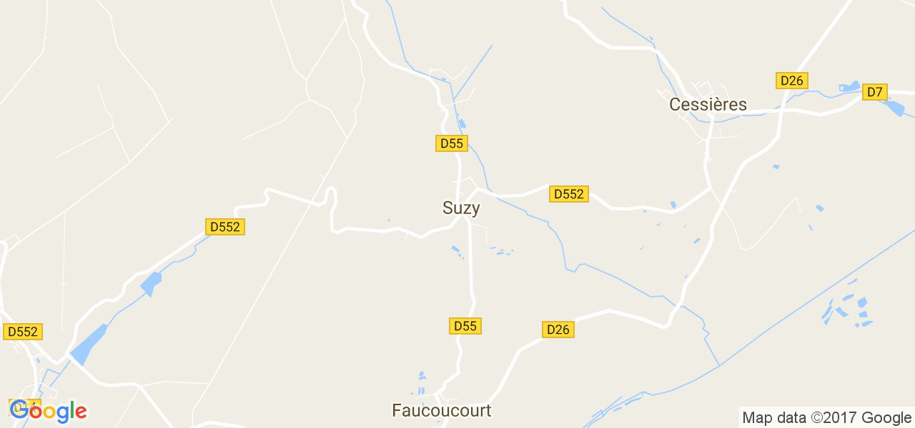 map de la ville de Suzy