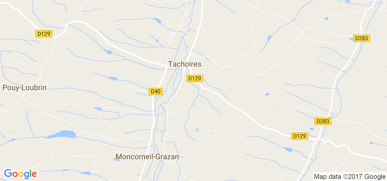 map de la ville de Tachoires