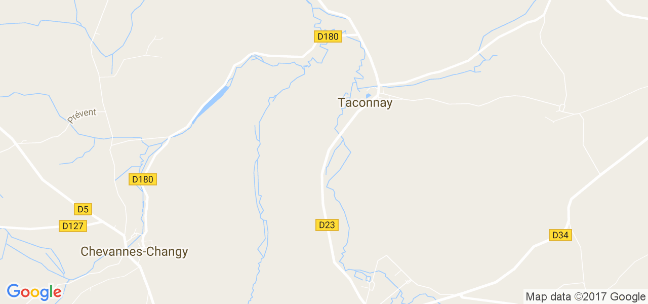 map de la ville de Taconnay