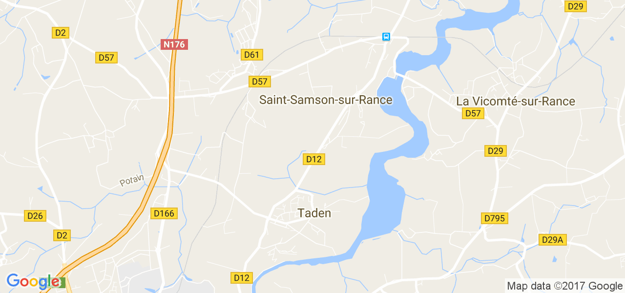 map de la ville de Taden