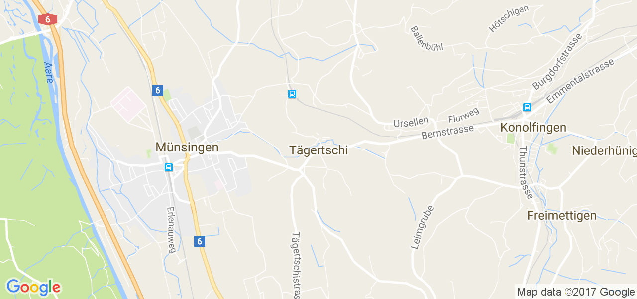 map de la ville de Tägertschi