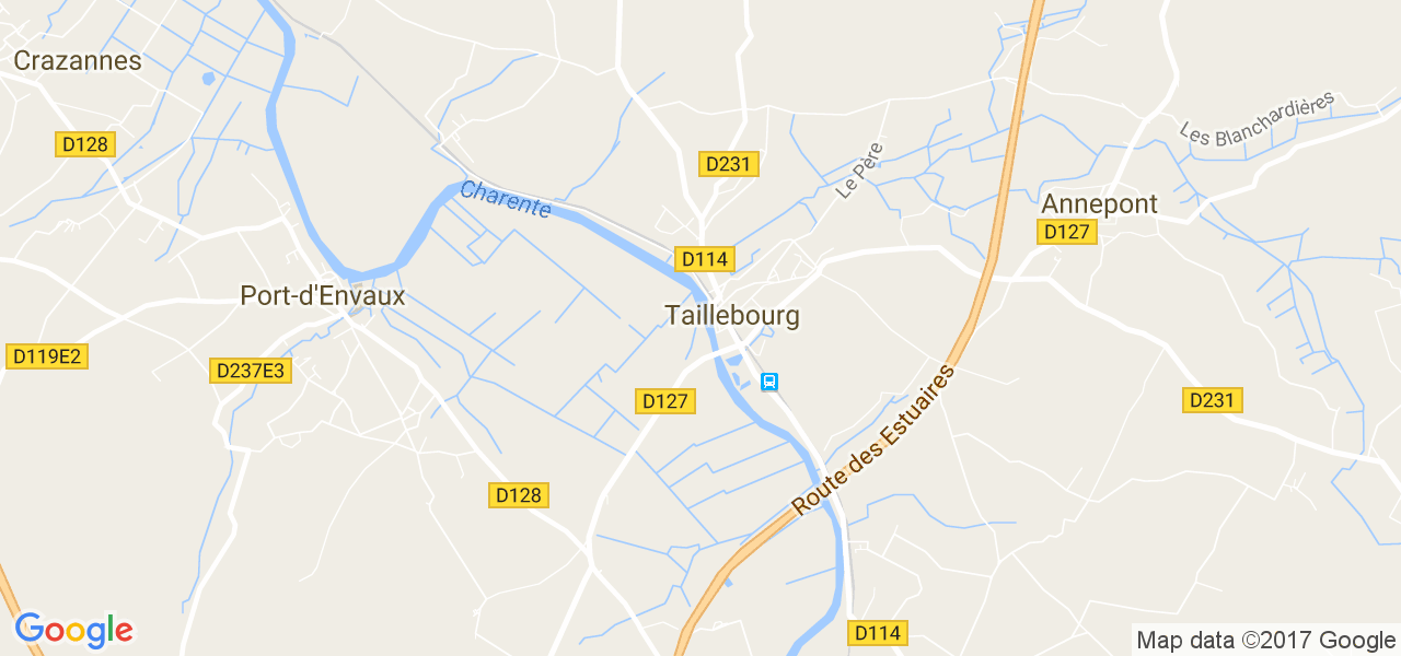 map de la ville de Taillebourg