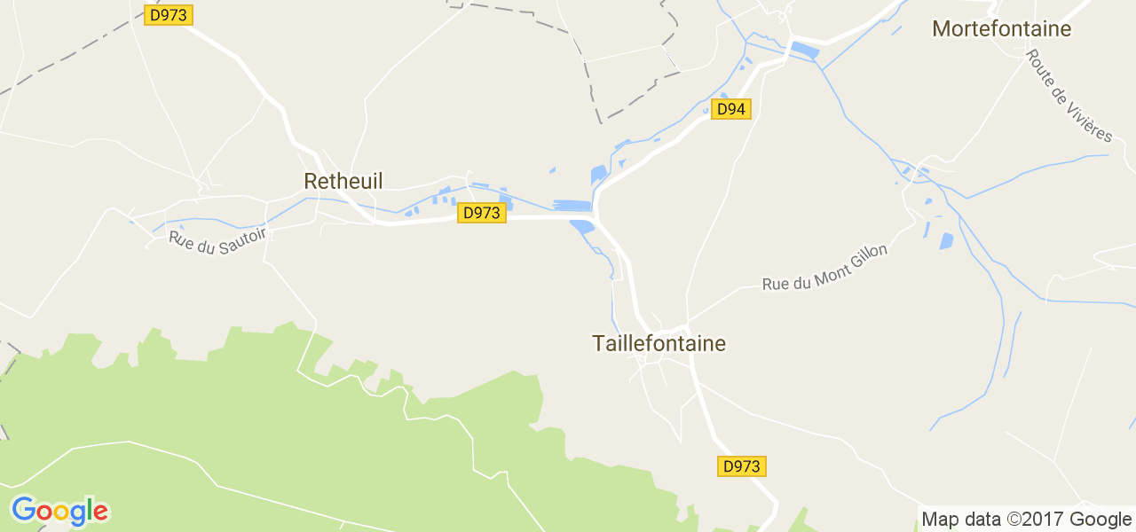 map de la ville de Taillefontaine