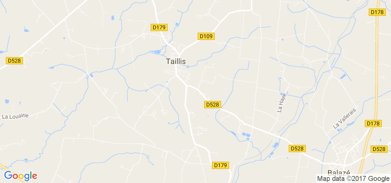 map de la ville de Taillis