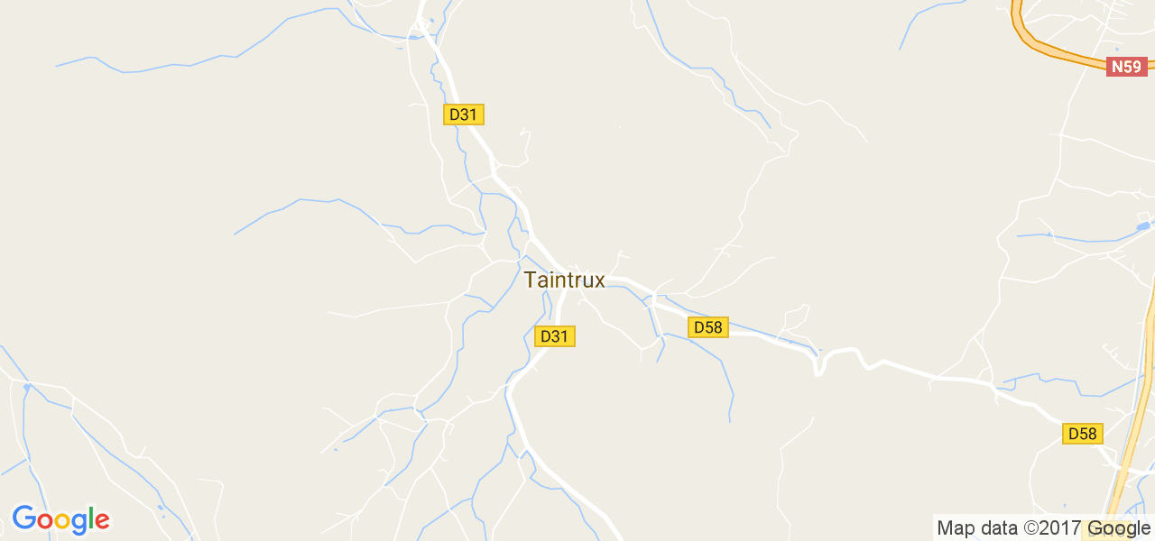 map de la ville de Taintrux