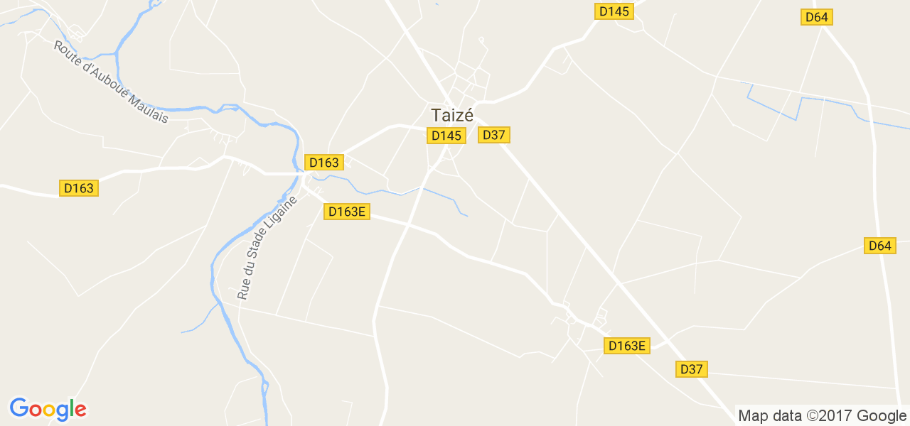 map de la ville de Taizé