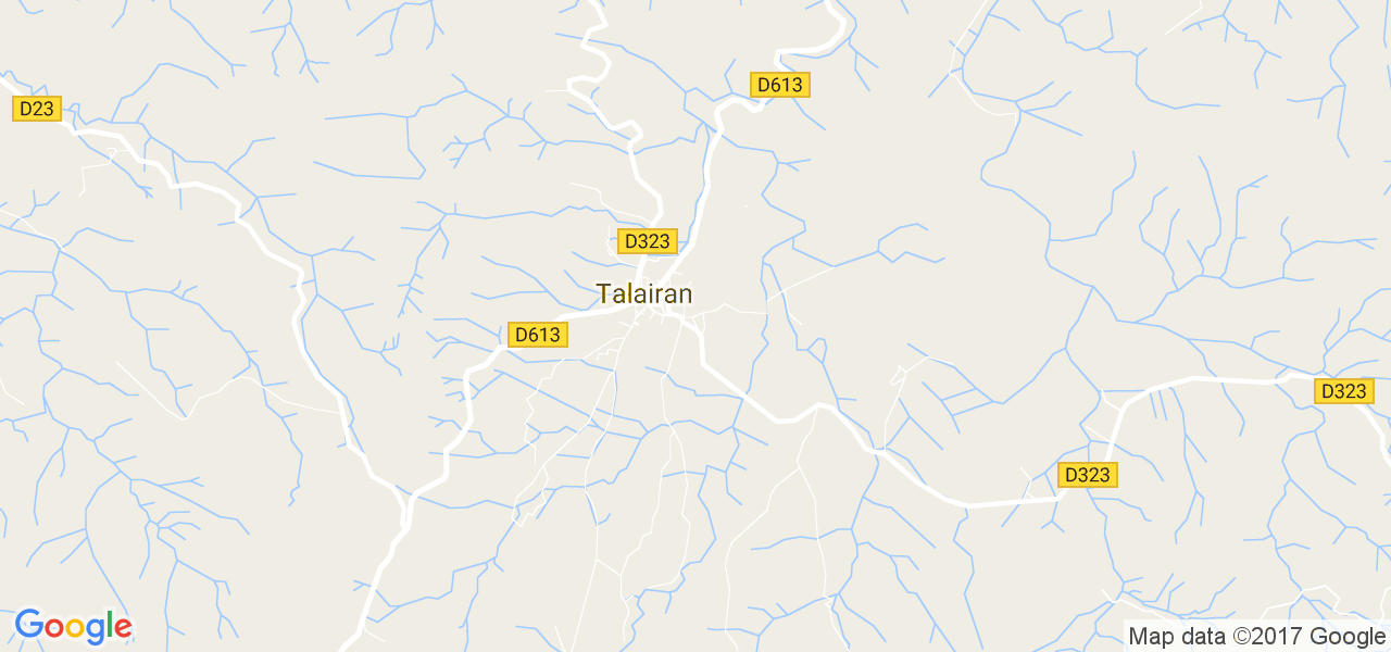 map de la ville de Talairan