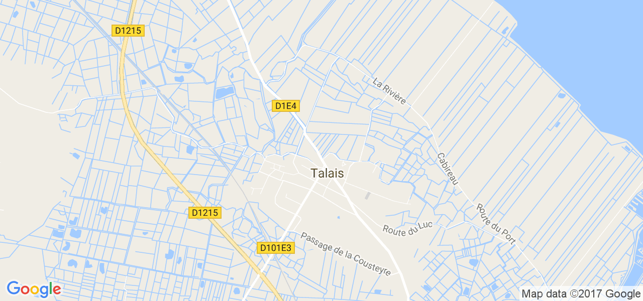 map de la ville de Talais