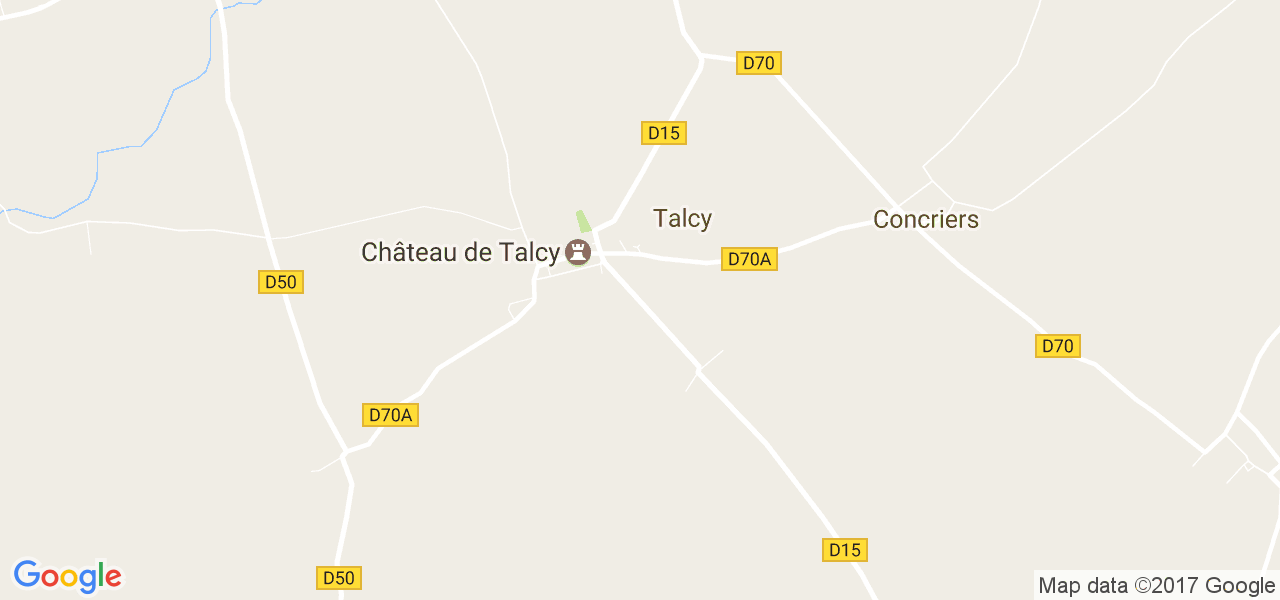 map de la ville de Talcy