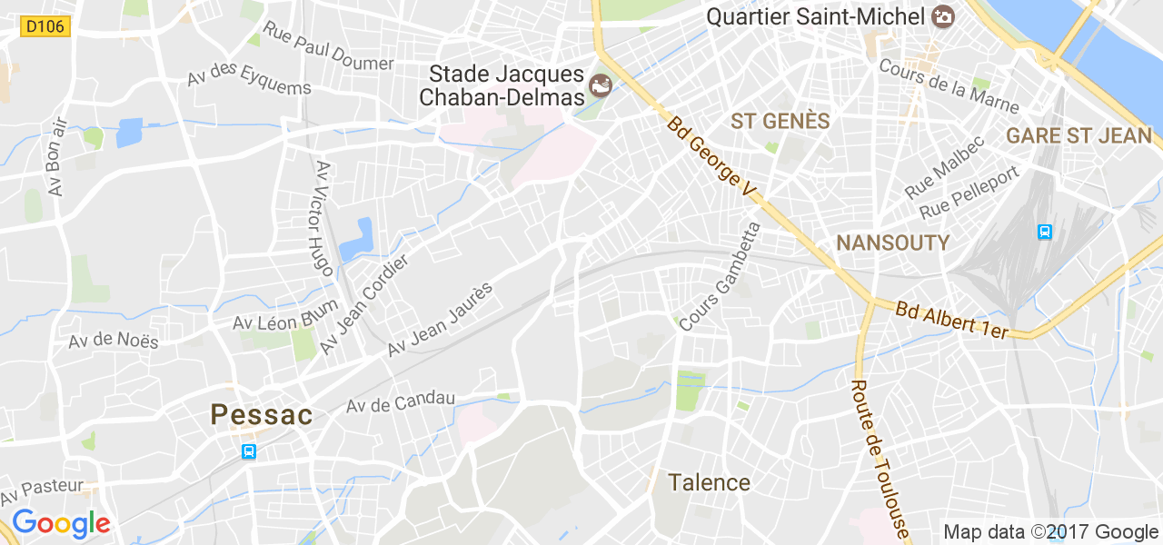 map de la ville de Talence