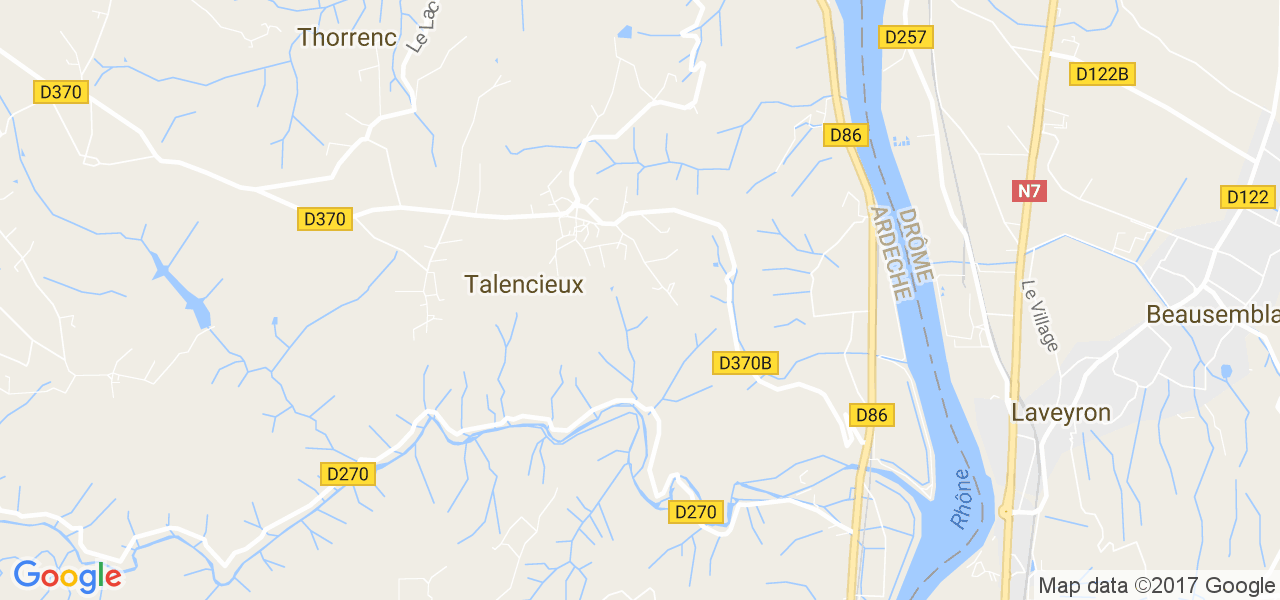 map de la ville de Talencieux