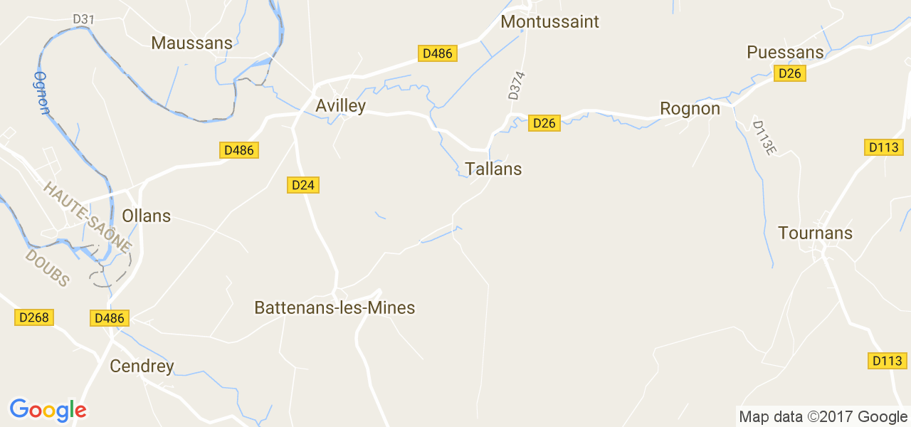 map de la ville de Tallans