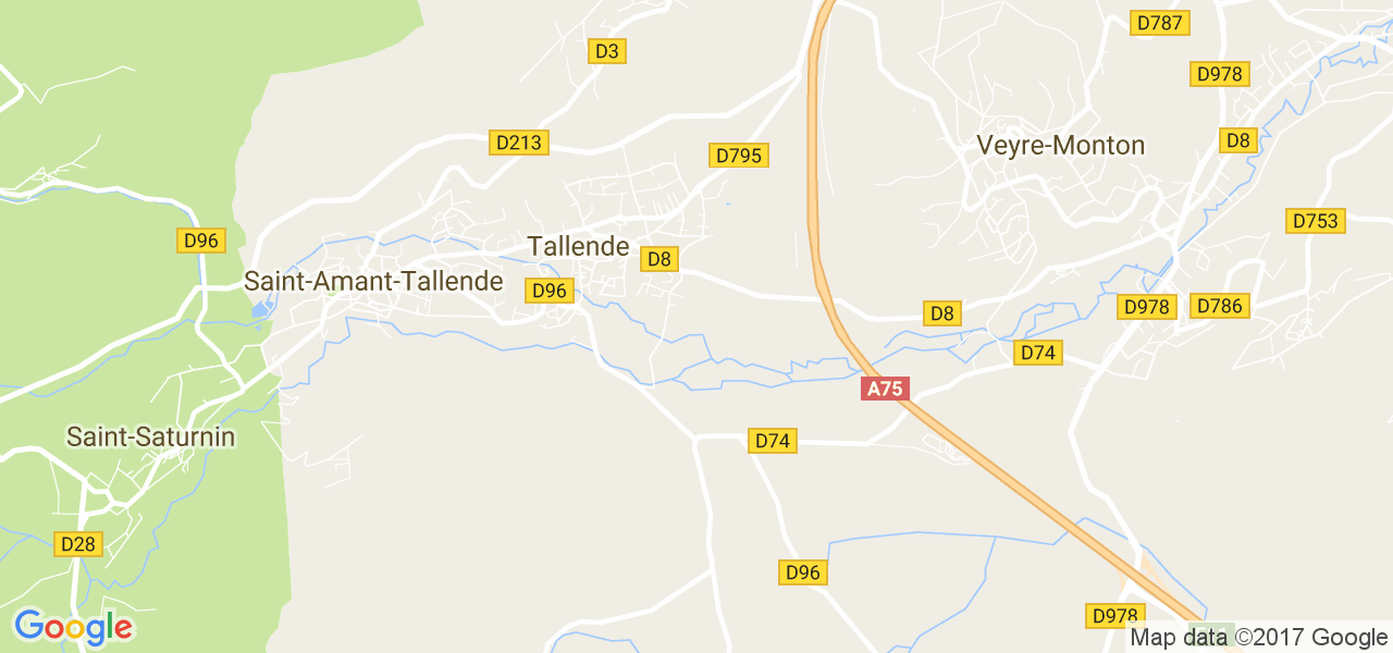 map de la ville de Tallende