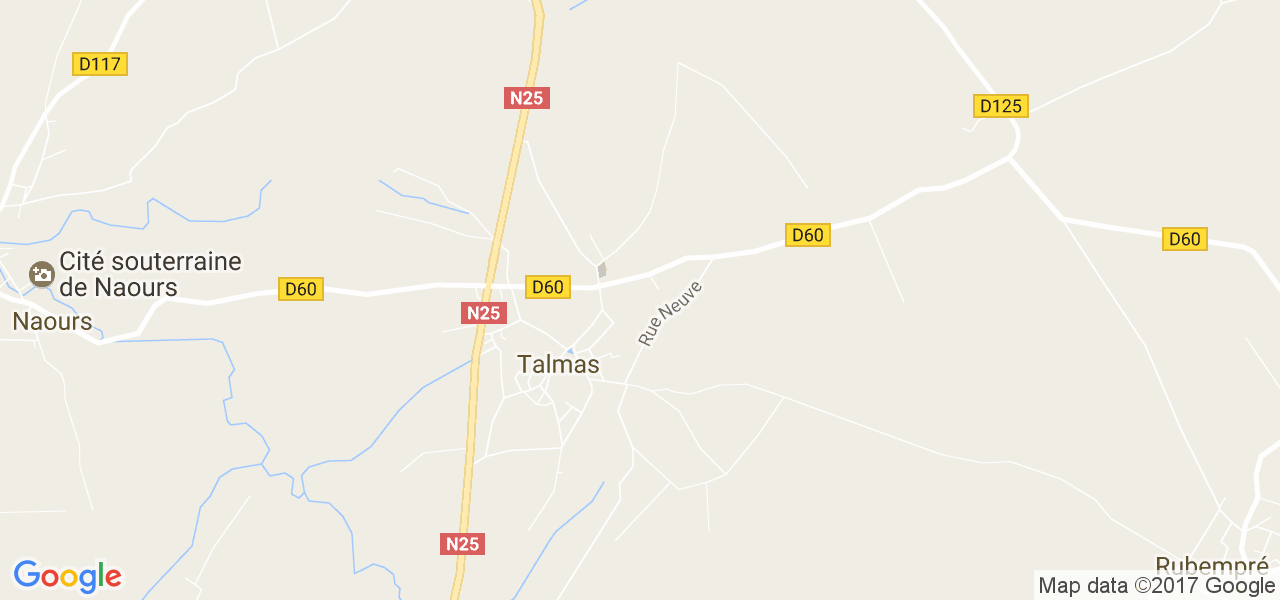 map de la ville de Talmas