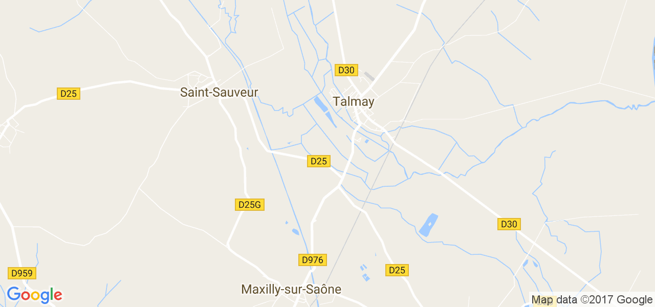 map de la ville de Talmay