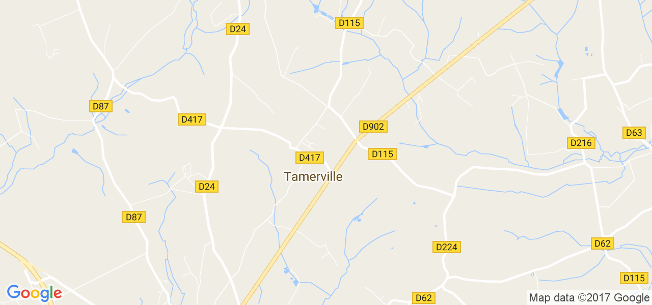 map de la ville de Tamerville