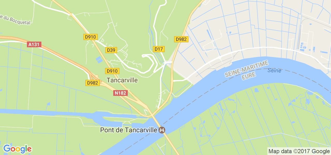 map de la ville de Tancarville