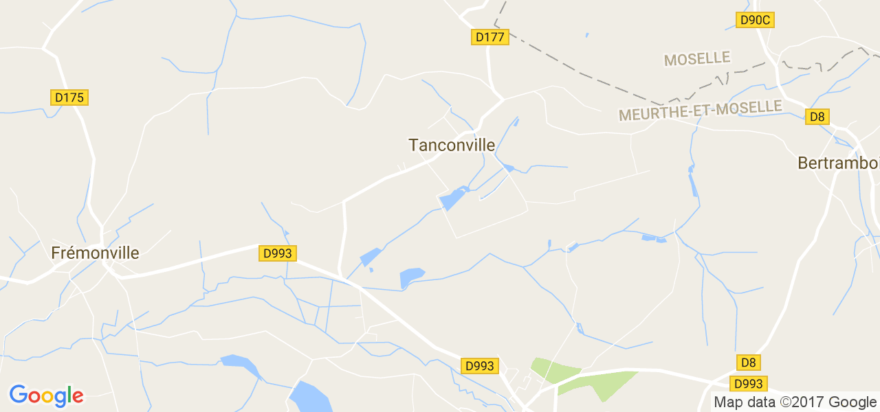 map de la ville de Tanconville