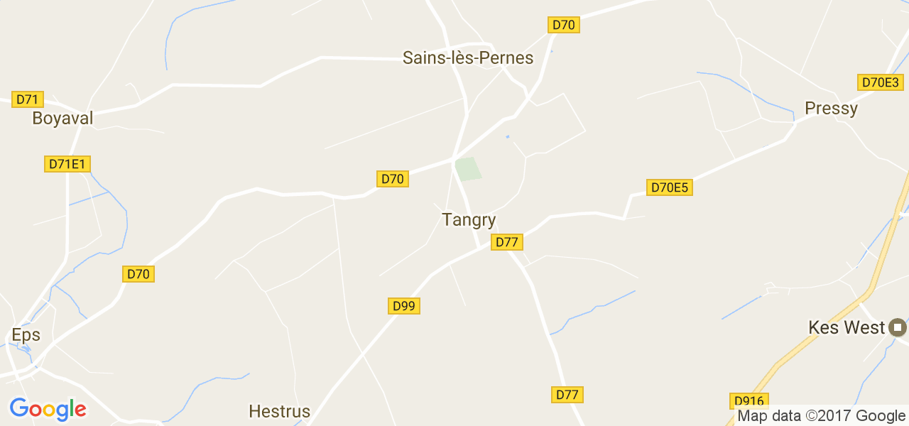 map de la ville de Tangry