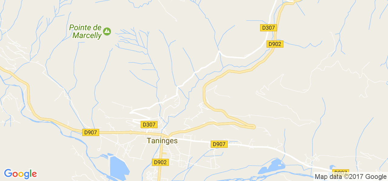 map de la ville de Taninges