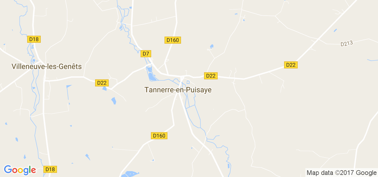 map de la ville de Tannerre-en-Puisaye