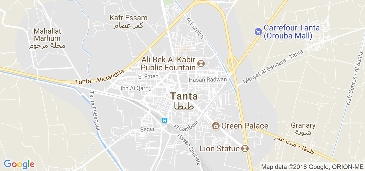 map of the city of Tanta