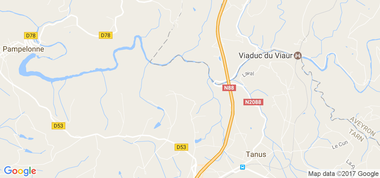 map de la ville de Tanus