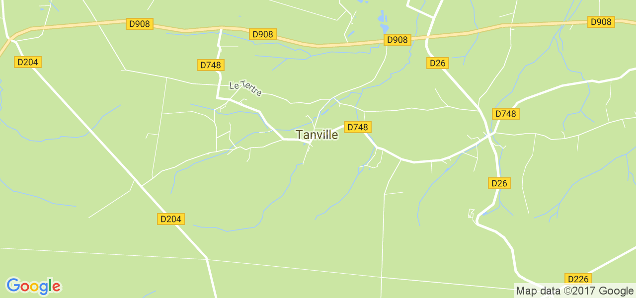 map de la ville de Tanville