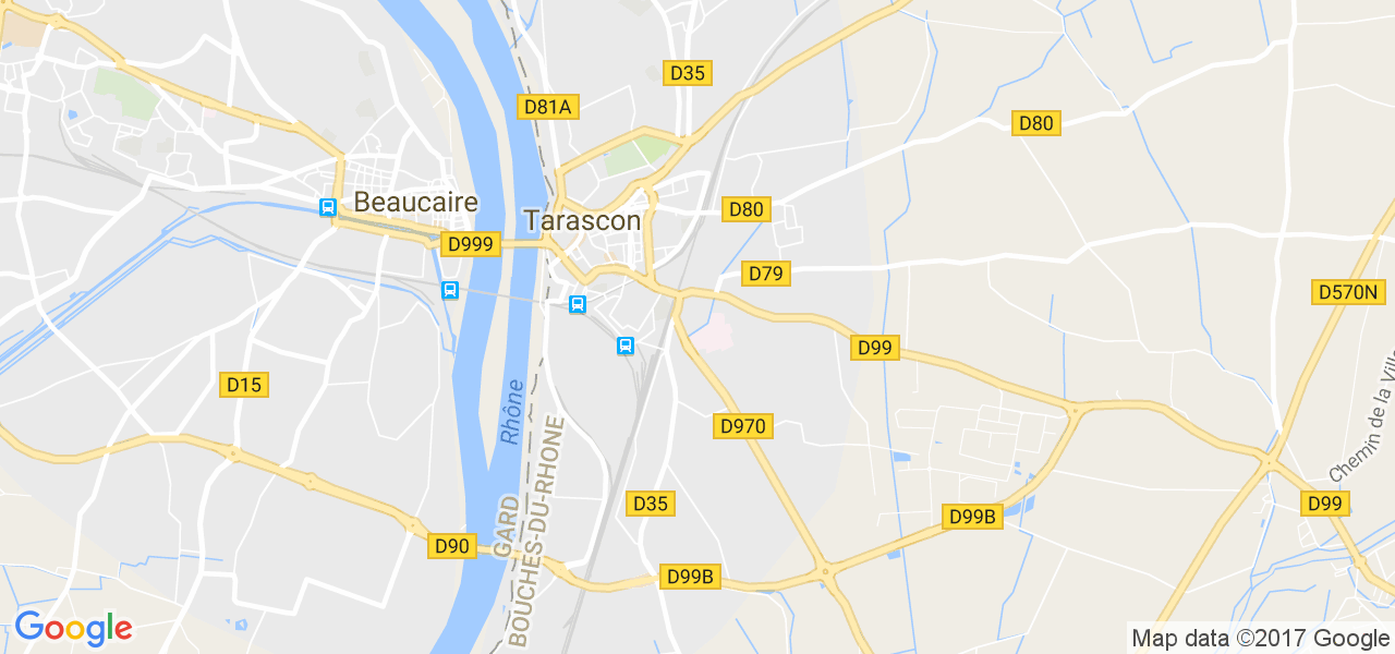 map de la ville de Tarascon