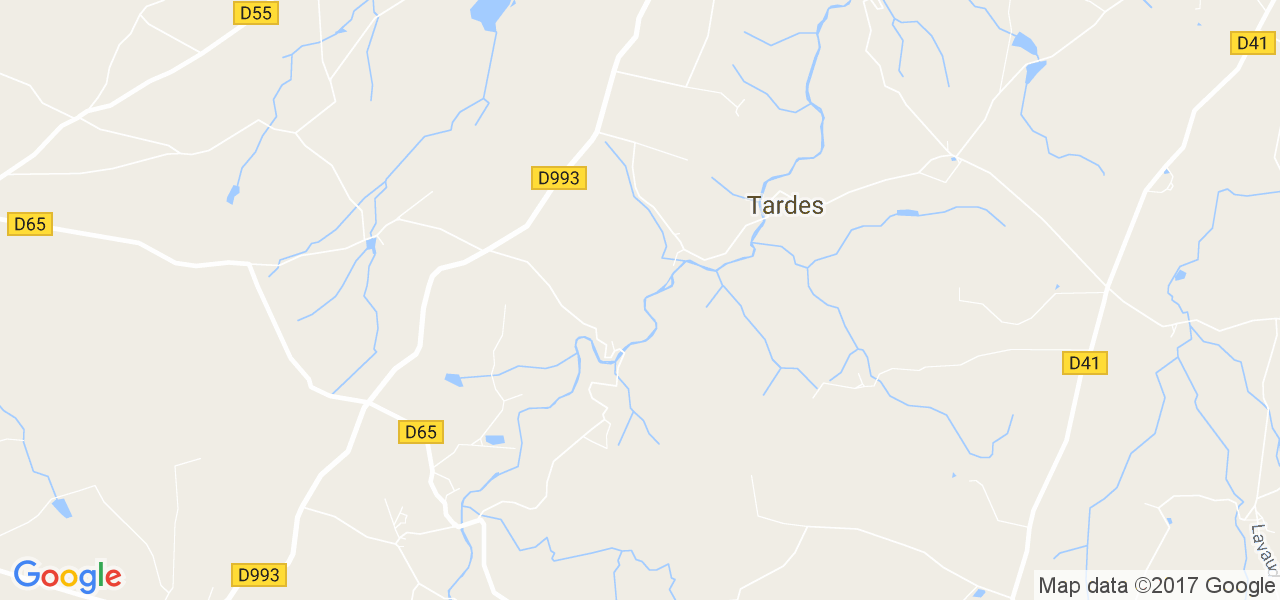 map de la ville de Tardes