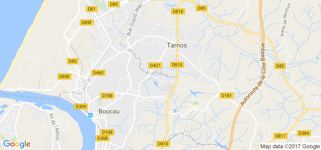 map de la ville de Tarnos