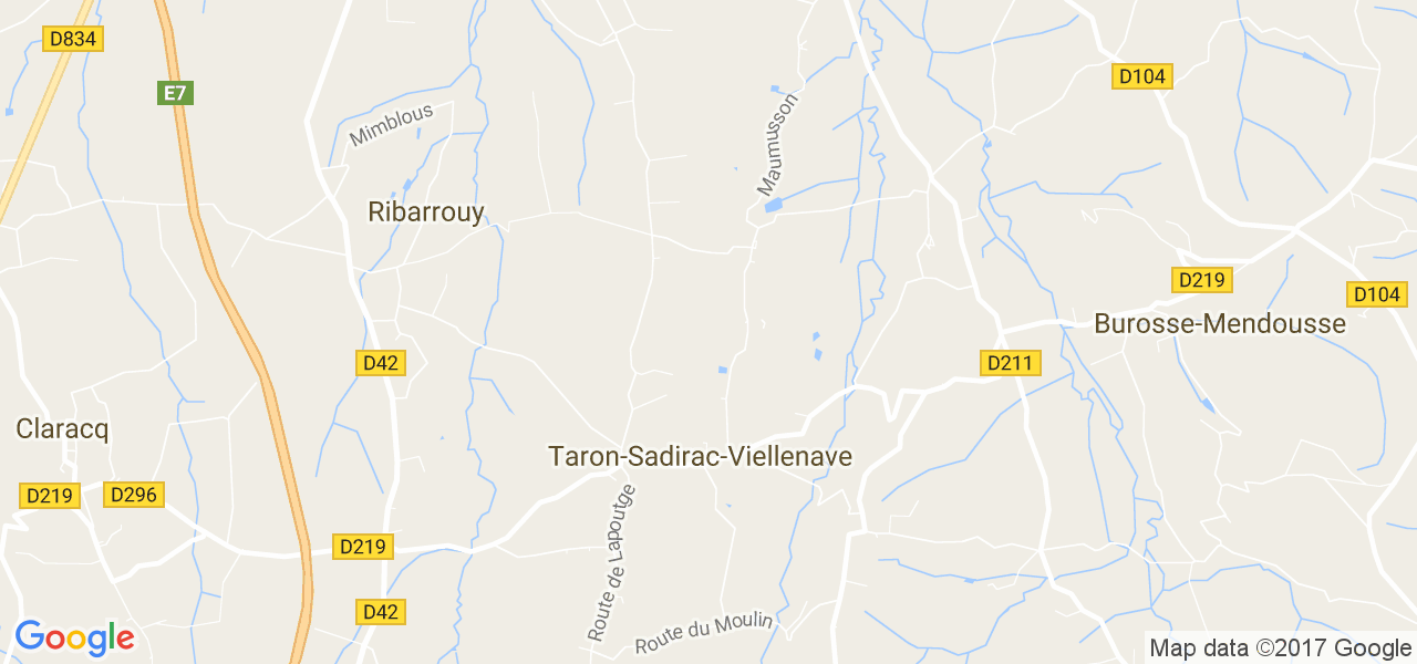 map de la ville de Taron-Sadirac-Viellenave