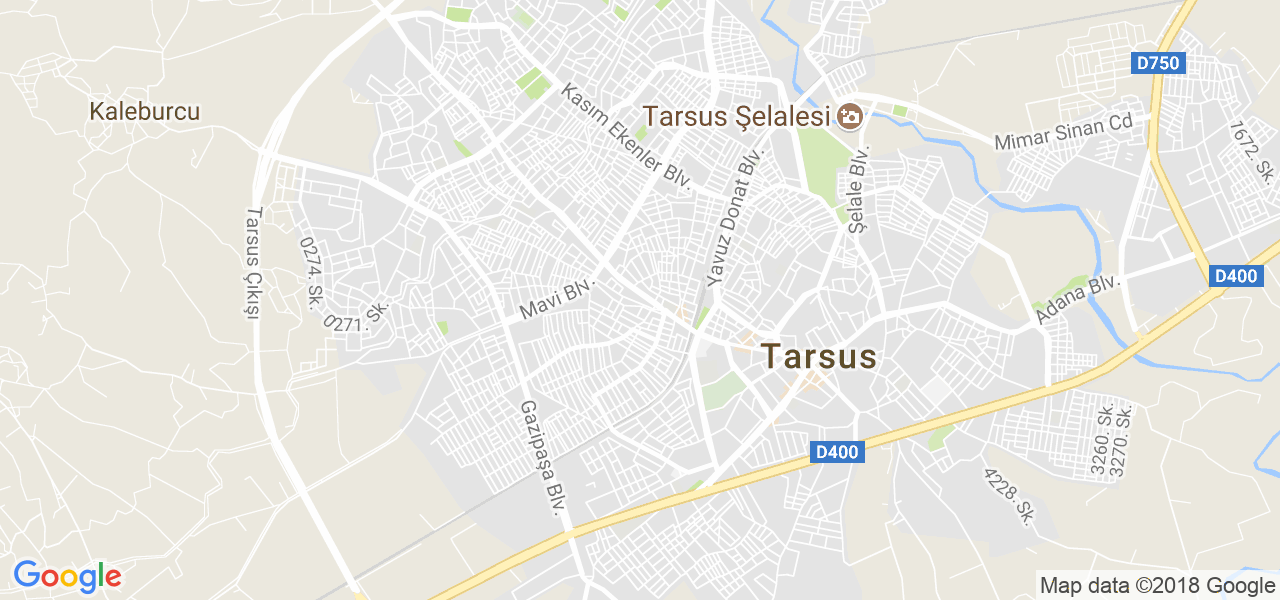 map of the city of Tarsus