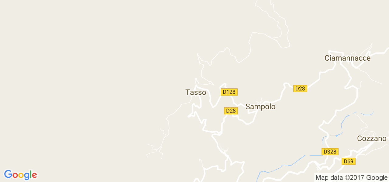 map de la ville de Tasso