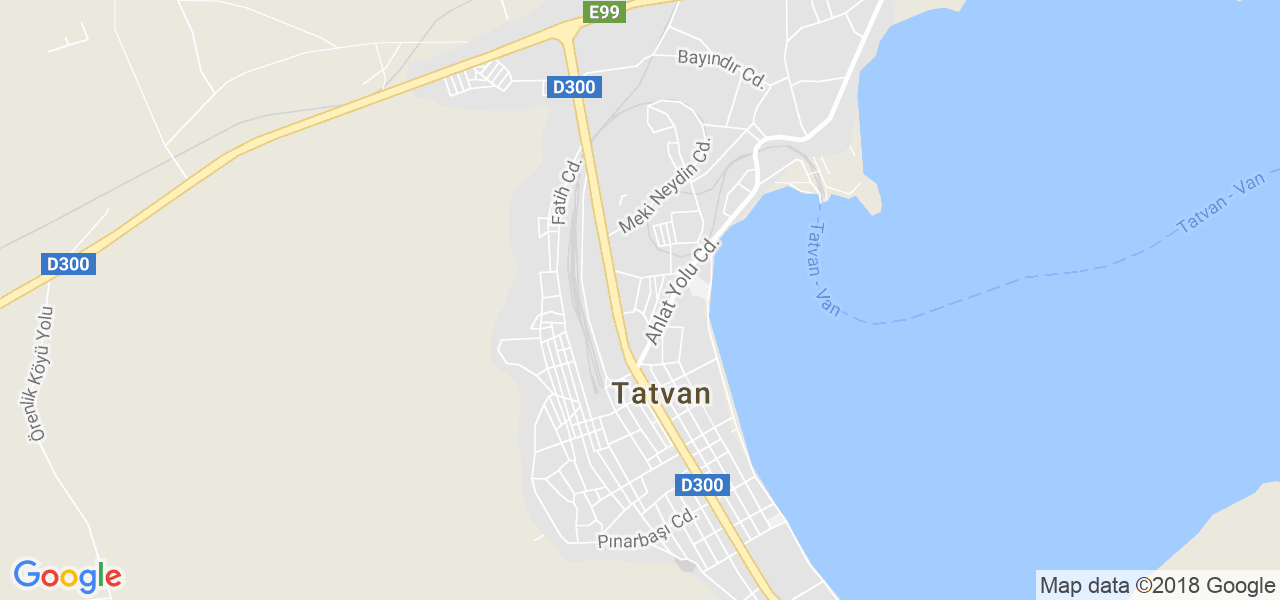 map of the city of Tatvan