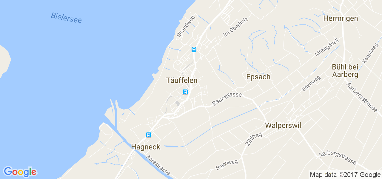 map de la ville de Täuffelen