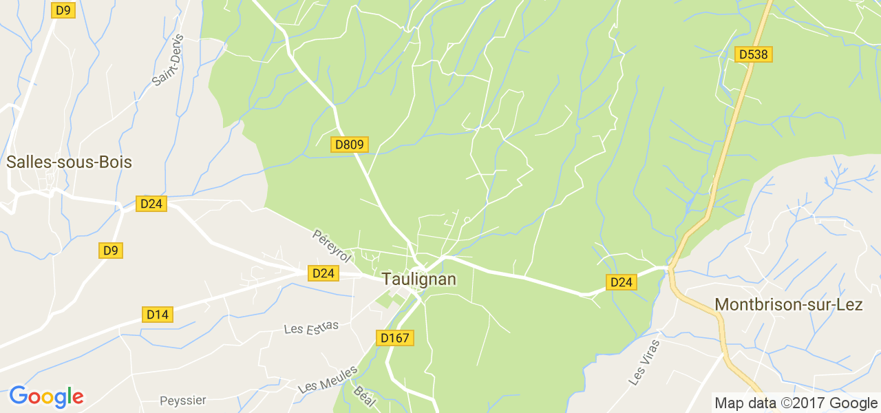 map de la ville de Taulignan