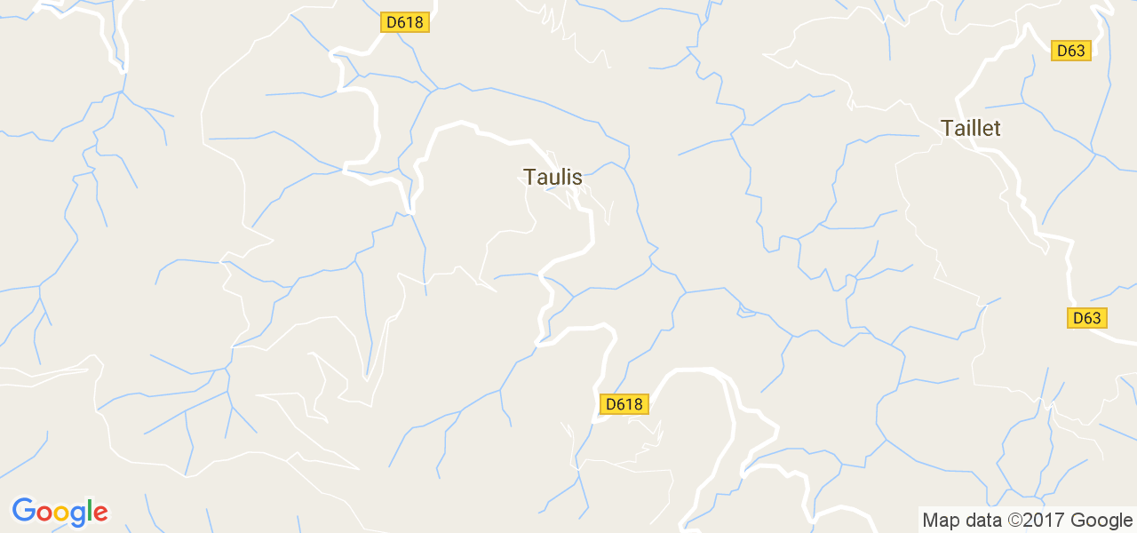 map de la ville de Taulis