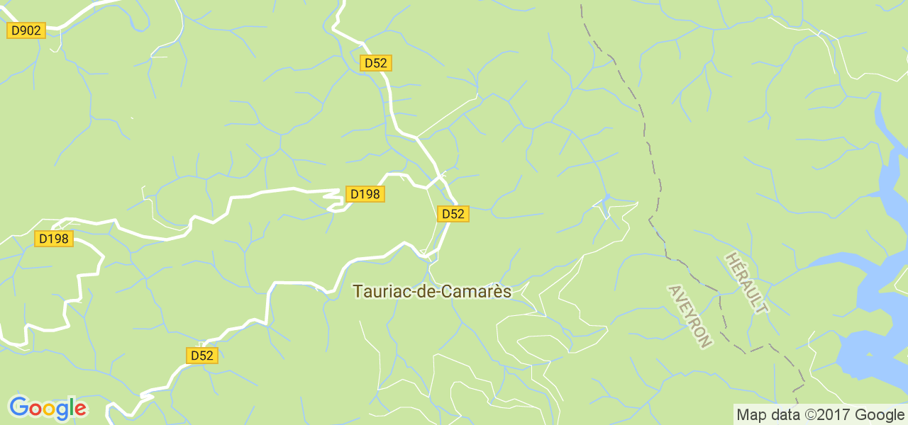 map de la ville de Tauriac-de-Camarès