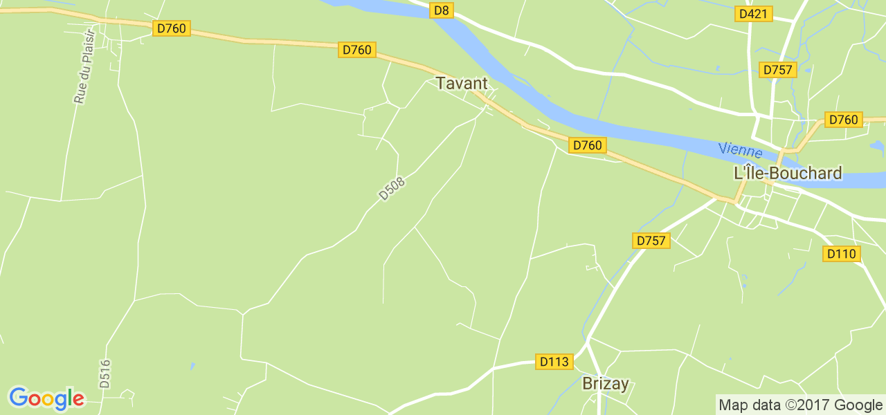 map de la ville de Tavant