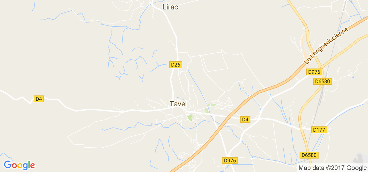 map de la ville de Tavel