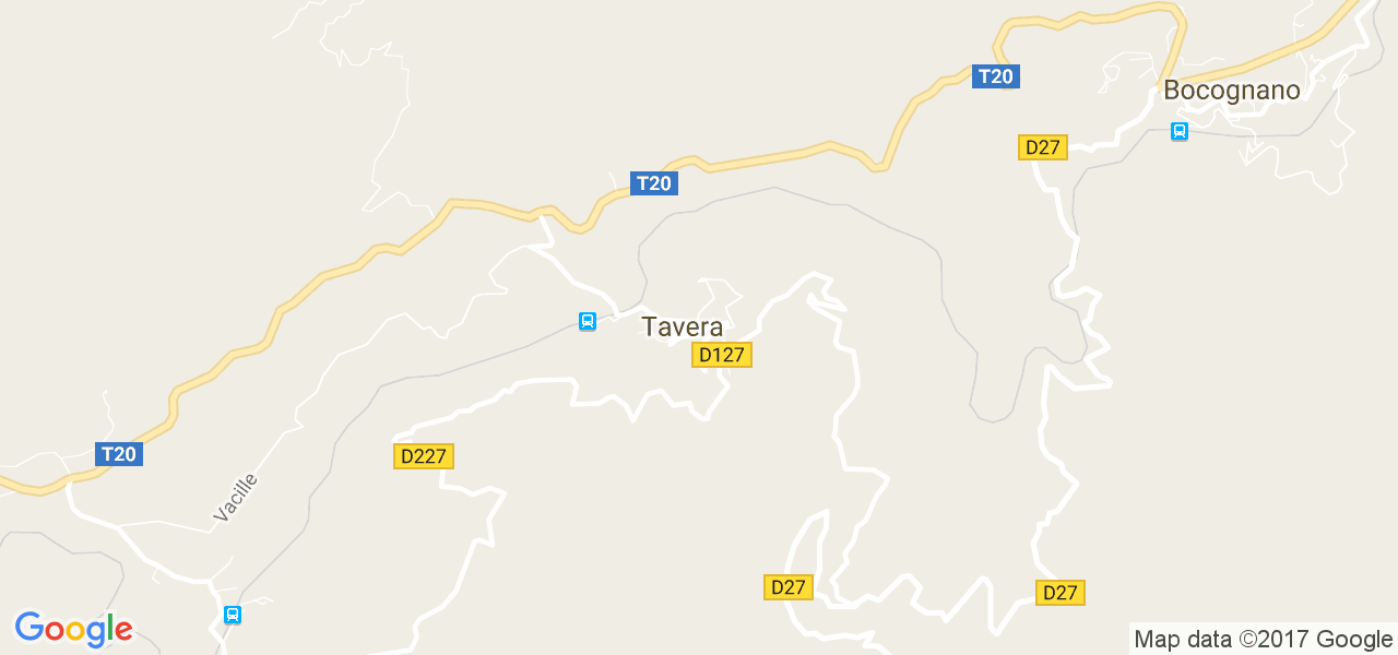 map de la ville de Tavera