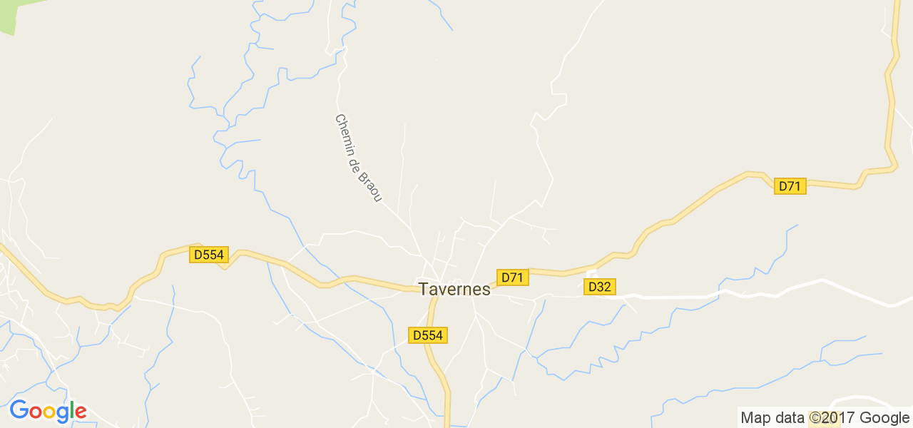 map de la ville de Tavernes