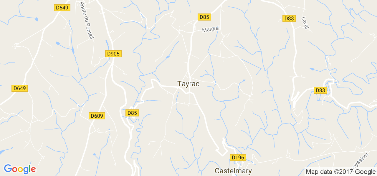 map de la ville de Tayrac