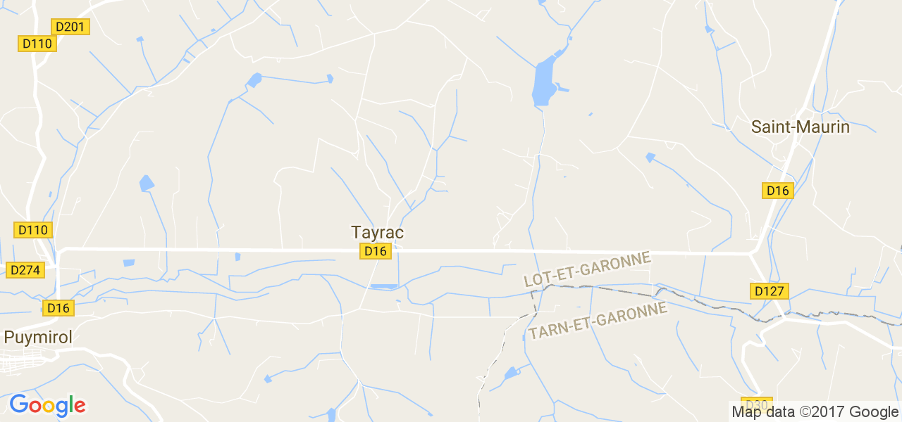 map de la ville de Tayrac