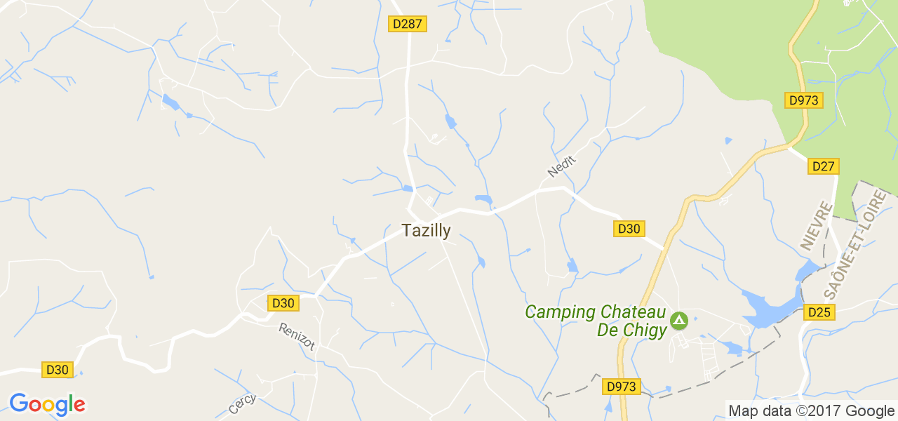 map de la ville de Tazilly