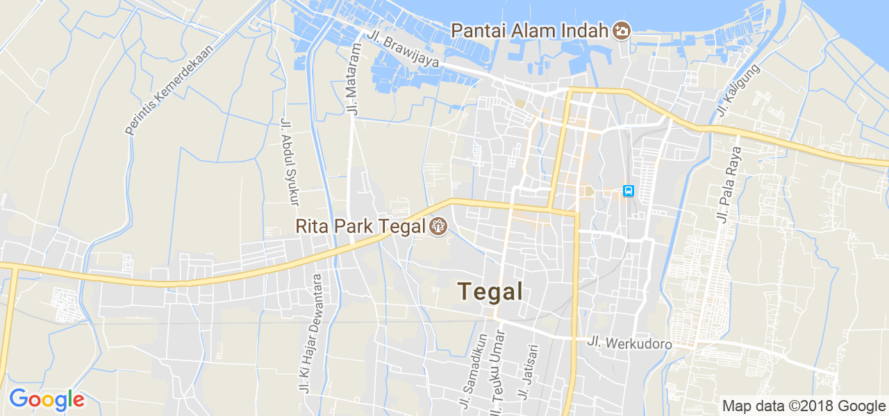 map of the city of Tegal